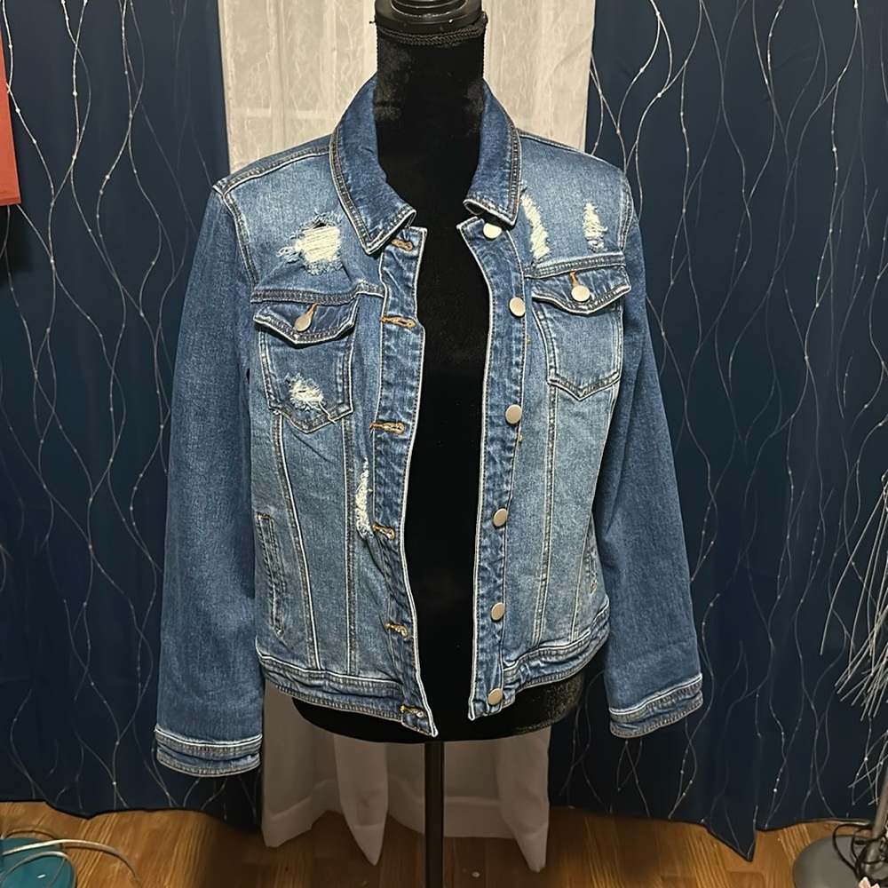 Sz Large Cato Jean Jacket NWOT